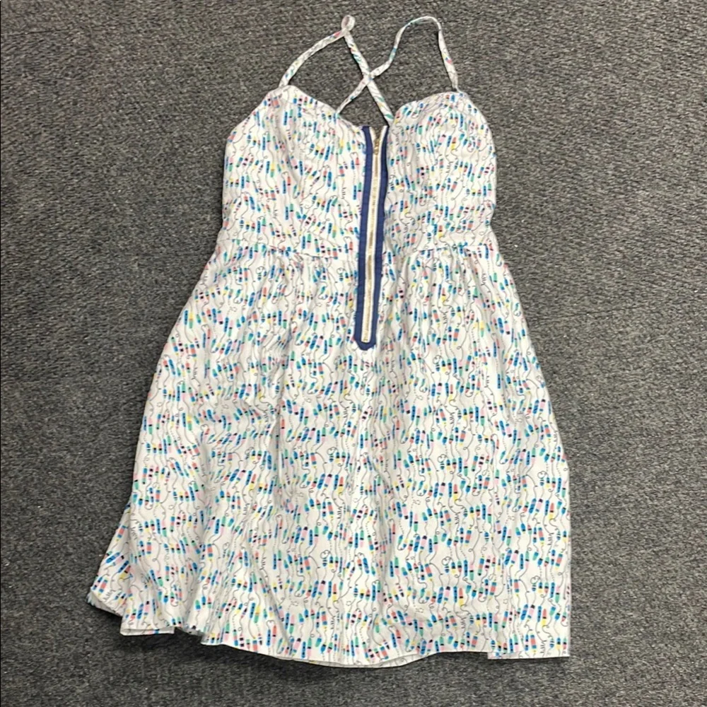 Lilly Pulitzer Alexi Dress in Oh Buoy Nautical Beach Spaghetti Strap Size 2 - Picture 1 of 5